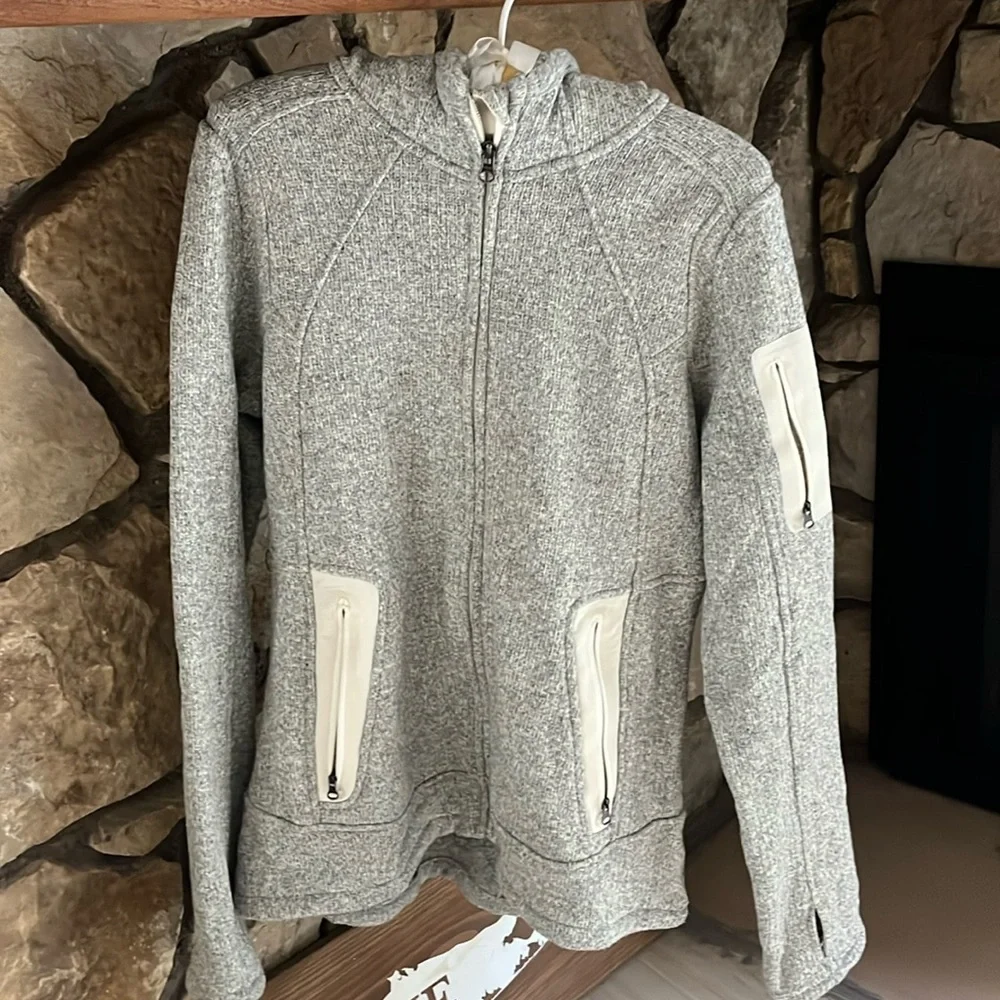Women’s Grey Full-Zip Hoodie Jacket - Picture 1 of 10